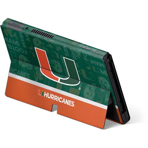 University of Miami U Hurricanes Nintendo Switch OLED (2021) Skin